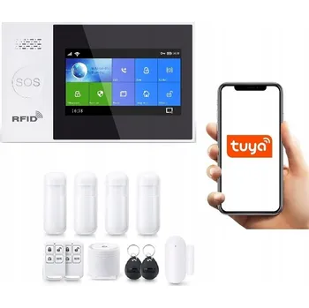 Sada domovního alarmu BEZDRÁTOVÝ ALARM s LCD GSM 4.3' WiFi SMS TUYA SMART V POLŠTINĚ