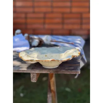 Talíř Keramický talíř na těstoviny dekorativní ROCK 250 ml Karamel