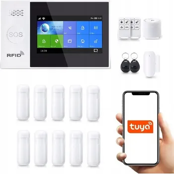 Sada domovního alarmu BEZDRÁTOVÝ ALARM s LCD 4.3' GSM WiFi SMS TUYA SMART V POLŠTINĚ