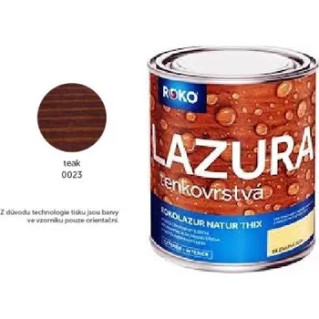 barva a nátěr na dřevo Roko Rokolazur Natur Thix 3l Materiál dřeva: mahagon