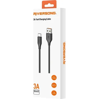Datový kabel Kabel Riversong USB - microUSB typ B, 1 m, černý