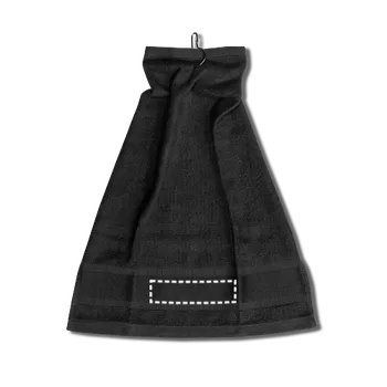 Ručník GOLFI. Multifunkční bavlněný ručník (430 g/m²) 1 Proužek, 120 x 30 Výšivka, 12 barvy