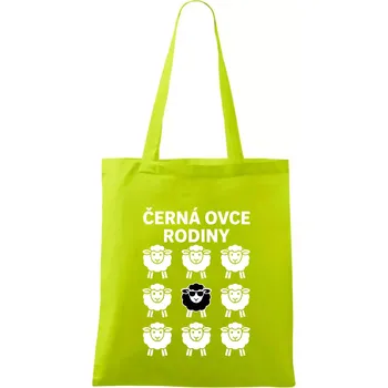 Černá ovce rodiny - Taška bavlněná - 42 x 38 cm ( Limetková )