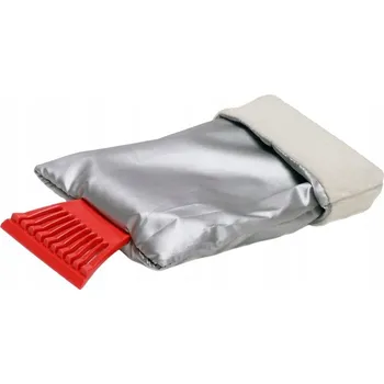 Autoškrabka Škrabka na led Amio IS6 se stříbrnou fleecovou rukavicí