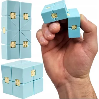 Hlavolam KOSTKA NEKONEČNOSTI HRAČKA ANTISTRESOVÁ FIDGET kostka pastelové barvy N