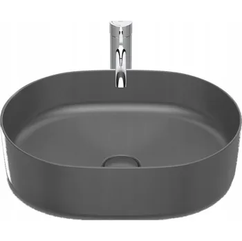 Umyvadlo Umyvadlo na desku oválné Roca Inspira Round 50 cm černé