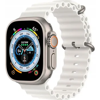 Příslušenství k chytrým hodinkám ŘEMÍNEK PRO APPLE WATCH 42/44/45/49mm SE/9/8/7/6/5/4/3/2/1 BÍLÝ