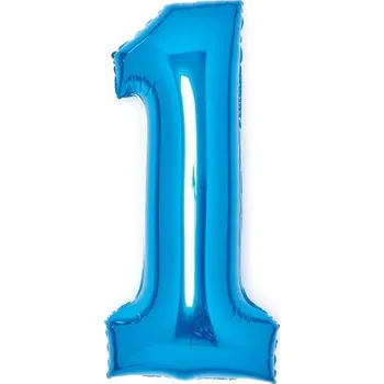Balónek Fóliový balónek číslice 1 modrá, 41,4 x 86,6 cm