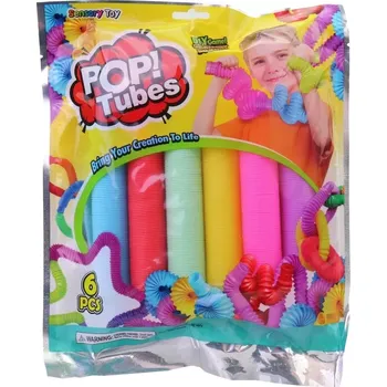 Hračka pro nejmenší Interaktivní pop tubes – sada natahovacích senzorických trubiček