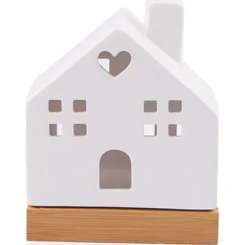 Okenní dekorace Porcelánový domeček s osvětlením