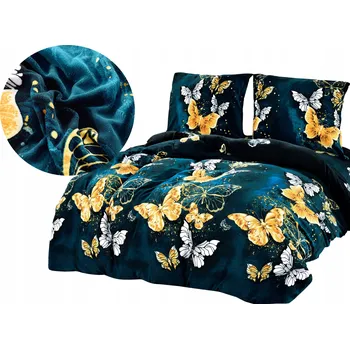 Povlečení Povlečení z fleecu s tlustým medvídkem 140x200, teplý zimní komplet