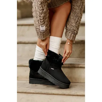 Dámská zimní obuv Sněhule na platformě s kožíškem Big Star OO274A107 Barva: Černá, Velikost: 39