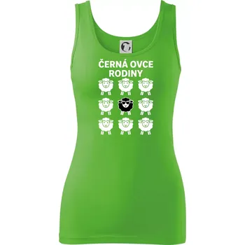 Dámské tričko Černá ovce rodiny - Dámské tílko - XL ( Apple Green )