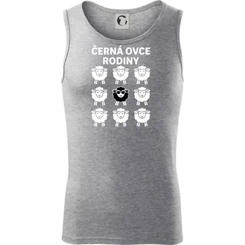 Černá ovce rodiny - Tílko pánské Core - S ( Tmavě šedý melír )