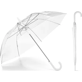 Deštník NICHOLAS. Průhledný deštník POE s automatickým otevíráním 5 bez potisku bez potisku