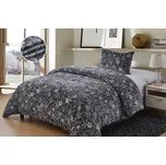 Povlečení mikroplyš vločka šedá