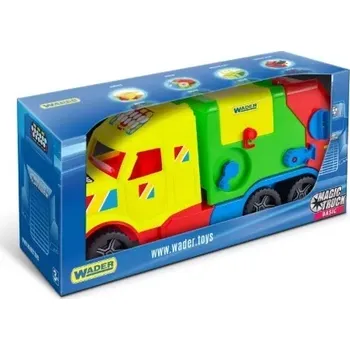 autíčko Magic Truck Basic – dětská popelářská souprava s kontejnerem a koši