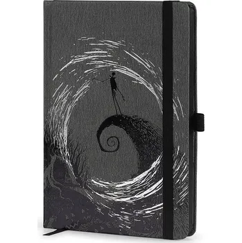 Zápisník CurePink Poznámkový A5 blok A Nightmare Before Christmas: Moonlight Madness 14,8 x 21 cm SR72660