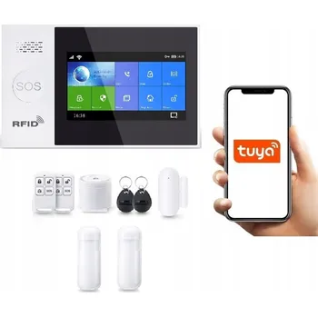 Sada domovního alarmu BEZDRÁTOVÝ ALARM s LCD GSM WiFi SMS TUYA POLSKÝ