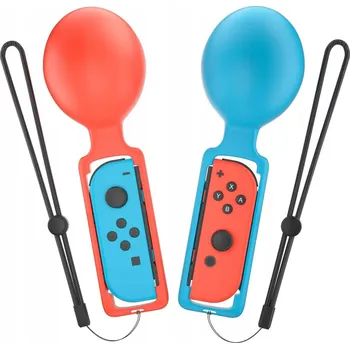 Herní konzole DRŽÁK MARACAS PRO JOY-CON JOYCON NINTENDO SWITCH SAMBA MODRÝ ČERVENÝ 2ks