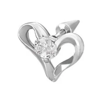 Piercing Piercing ocel srdce 2 (Piercing chirurgická ocel)