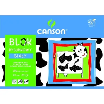 Blok Bílý BLOK na Kreslení a Malování A3 90g Canson 10 kusů