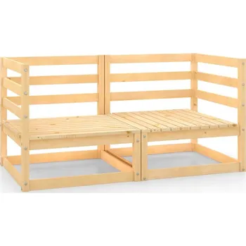 VidaXL Zahradní rohové pohovky, 2 ks, masivní borové dřevo