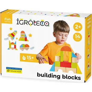 ostatní stavebnice SADA DŘEVĚNÝCH STAVEBNICE STAVĚNÍ HRAD VĚŽ 14 DÍLKŮ