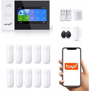 Sada domovního alarmu BEZDRÁTOVÝ ALARM s LCD GSM WiFi SMS TUYA POLSKÝ