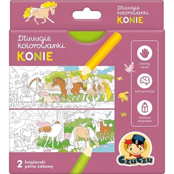 kreativní sada Dlouhé omalovánky Koně – kreativní sada pro děti CZUCZU