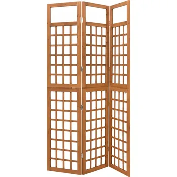 Paraván 3dílná pokojová Paraván / mřížoví, jedlové dřevo