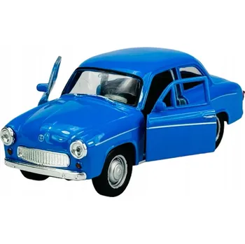 autíčko WELLY SYRENA 105 MODRÁ 1:34 LEGENDY PRL NOVÝ KOVOVÝ MODEL 43622