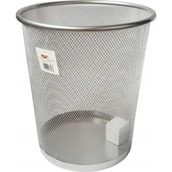 Odpadkový koš Kovový Odpadkový koš stříbrný, Net 10 l