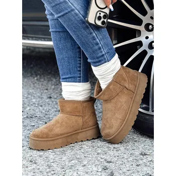 Dámská zimní obuv Dámské sněhule na platformě ZY1066 Barva: Béžová, Velikost: 38