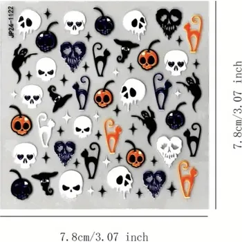 Halloween - 5D nálepky na nehty -č.1