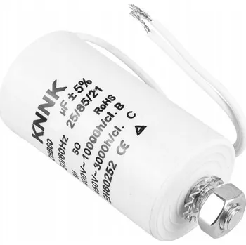 Kondenzátor Rozběhový kondenzátor 25uF 450VAC CBB60 motorový M8 100x40 vodiče