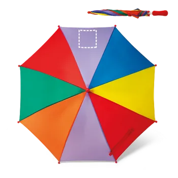 Deštník BAMBI. Dětský deštník z polyesteru Transfer (max. 4 barvy, 120 x 120mm) 1 barva 1 Zastřešující segment 3