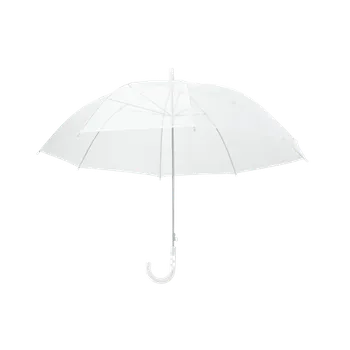 Deštník NICHOLAS. Průhledný deštník POE s automatickým otevíráním 3 Držadlo, 50 x 10 Tampontisk, 1 barva