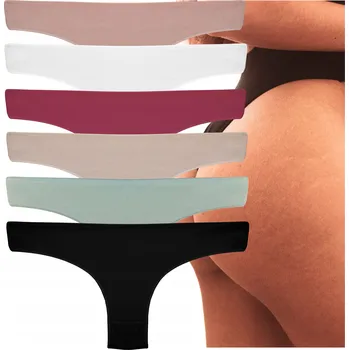 Dámské oblečení Dámské bavlněné kalhotky Tanga hladké, hluboce vykrojené, výhodné balení, pohodlné, velikost L