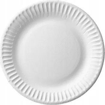 Talíř Papírový talíř bílý 42 cm 100 kusů talíře EKO