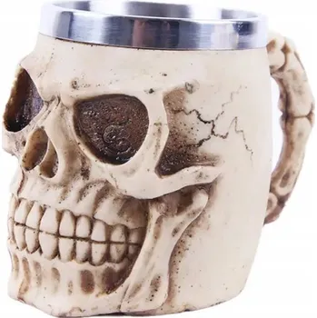 EPICKÝ PIVNÍ SKLENICE HRNEK KOUŘENÍ ZABÍJÍ NEREZOVÁ OCEL 400 ML LARP RPG