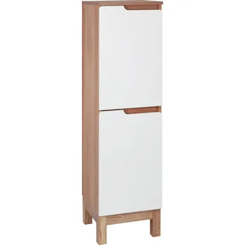 Komoda Astor Polosloupek 35 cm Diana Bílý Lesk/Dub Country