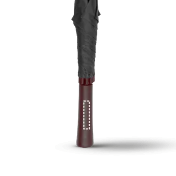 Deštník ZANE. Deštník z polyesteru 190T GRAVÍROVÁNÍ LASEREM (max. 1 barva, 8 x 40mm) 1 barva 5 RUKOJEŤ DEŠTNÍKU