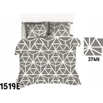 Povlečení Povlečení bavlněné 140x200 šedé bílé geometrické Extrapościel