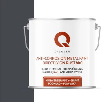 barva na kov BARVA NA REZAVOU OCEL OCEL 4v1 GRAFITOVÁ RAL 7024 VYSOKÝ LESK 5L