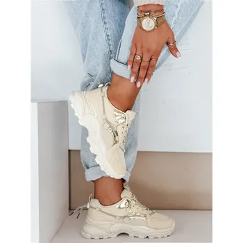 Dámské tenisky Dámské tenisky ZY1011 Barva: Béžová, Velikost: 37