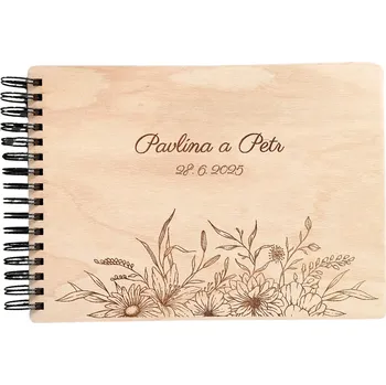 Svatební fotoalbum – Květinový sen Vyber typ vazby: Pevná klasická (černá), Barva vnitřních papírů: Bílá