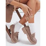 Mokasíny dámské semišové ZY1126 Barva: Béžová, Velikost: 38