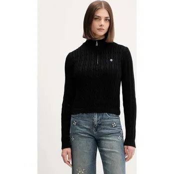 Dámský svetr Bavlněný svetr Guess Jeans W5BR13.Z3HM1 černá 99X, vel. S