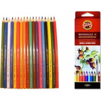 Pastelka Dětské akvarelové PASTELKY do školy 18 barev KOH-I-NOOR Mondeluz